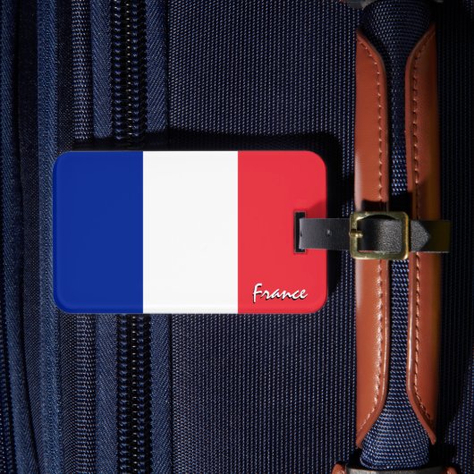 フランス荷物預かりフランスの旗 ラゲッジタグ (正面インサイチュ4)