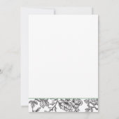 フランス製トワールとサググリーンのリボン 招待状 (裏面)