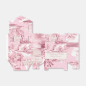 フランス製トワール コケッタ ピンクの蝶結び ブライダルシャワー フェイバーボックス (折り畳みなし)