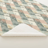 フランス製レトロハーレクインシャギーブランケット シェルパブランケット (3/4)