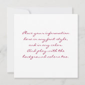 フランス製紙 招待状 (裏面)