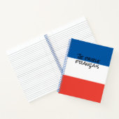 フランス話国旗の色の言語を使用する ノートブック (内部)