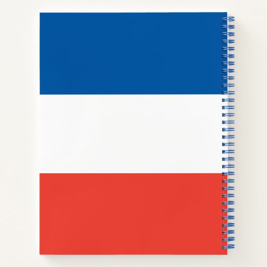 フランス話国旗の色の言語を使用する ノートブック (裏面)