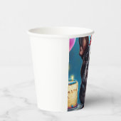 フランス誕生日バッシュ：かわいいフランスのブルドッグ 紙コップ (右)