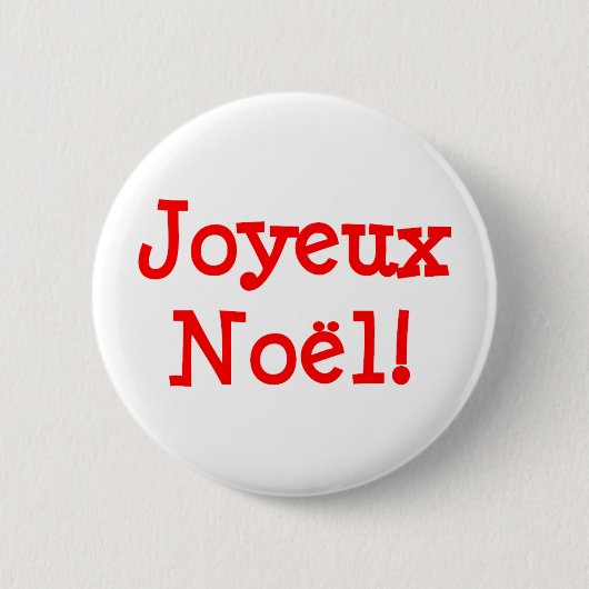 フランス語でよいクリスマスを 缶バッジ (正面)