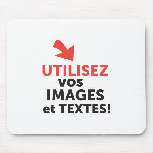 フランス語でオンラインでデザインを印刷 マウスパッド (正面)