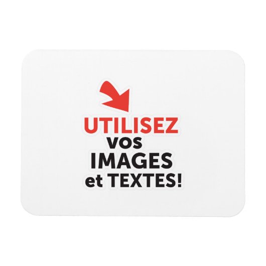 フランス語でオンラインでデザインを印刷 マグネット (横)