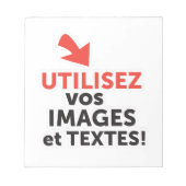 フランス語でオンラインデザインDIYを印刷 ノートパッド (正面)