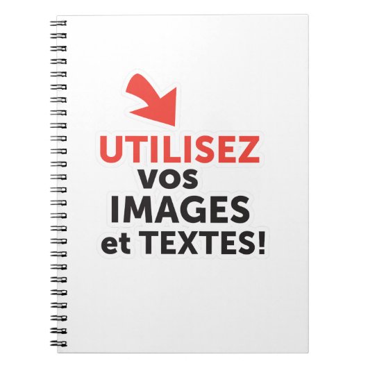 フランス語でオンラインデザインDIYを印刷 ノートブック (正面)