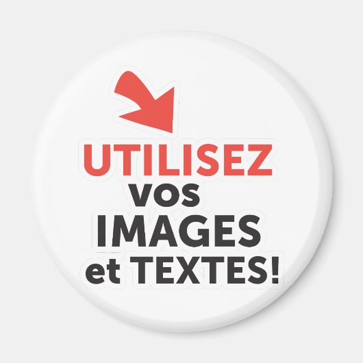 フランス語でオンラインデザインDIYを印刷 マグネット (正面)