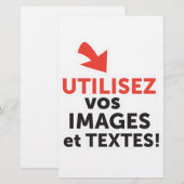 フランス語でオンラインデザインDIYを印刷 便箋 (正面/裏面)