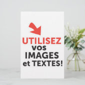 フランス語でオンラインデザインDIYを印刷 便箋 (スタンド正面)