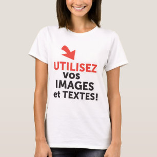 フランス語でオンラインデザインDIYを印刷 Tシャツ