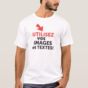 フランス語でオンラインデザインDIYを印刷 Tシャツ
