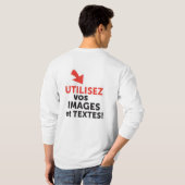 フランス語でオンラインデザインDIYを印刷 Tシャツ (裏面フル)