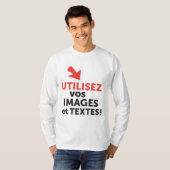 フランス語でオンラインデザインDIYを印刷 Tシャツ (正面フル)