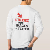 フランス語でオンラインデザインDIYを印刷 Tシャツ (裏面)