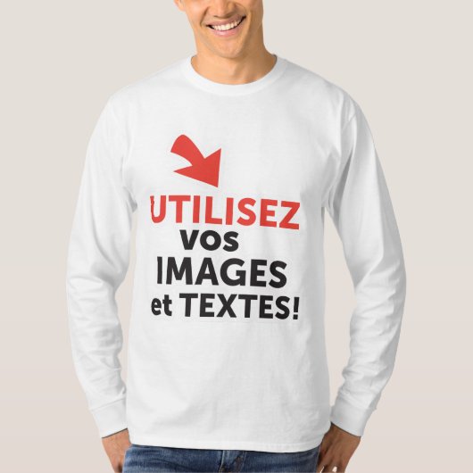 フランス語でオンラインデザインDIYを印刷 Tシャツ (正面)