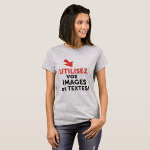 フランス語でオンラインデザインDIYを印刷 Tシャツ