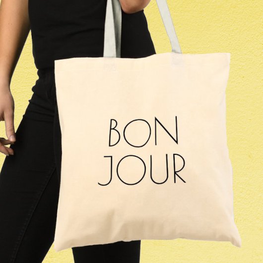 フランス語でBonjour, Hello トートバッグ