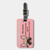 フランス語と旅行かわいい ラゲッジタグ (正面縦)