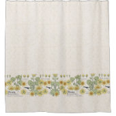 フランス語によってアールヌーボーFicaireはシャワー・カーテンが開花します シャワーカーテン (正面)