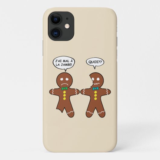 フランス語のジンジャーブレッドクッキー「足が痛い」 Case-Mate iPhoneケース (裏面)