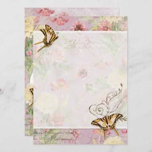 フランス語のタイトル"Les Fleurs"は「花」という意味です。 (正面/裏面)