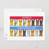 フランス語のハッピーバースデー, 誕生日おめでとう ポストカード (正面/裏面)