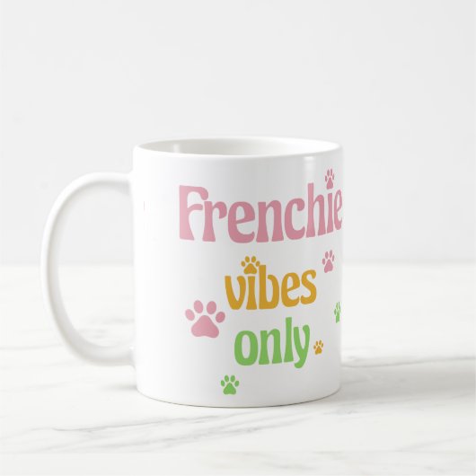 フランス語のビベスのみ コーヒーマグカップ (左)