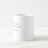 フランス語の引用句 名入れ コーヒーマグカップ (中央)