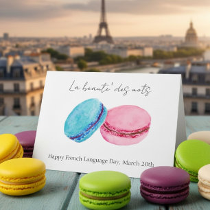 フランス語の日　3月20日　マカロン カード
