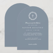 フランス語の洗礼式の招待状 招待状 (正面/裏面)