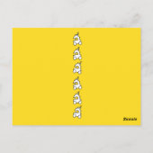 フランス語の電車の誕生日お礼メッセージ ポストカード (裏面)