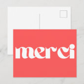 フランス語の「ありがとう」 ポストカード (正面/裏面)