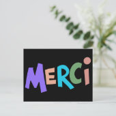 フランス語の「ありがとう」 ポストカード (スタンド正面)