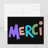 フランス語の「ありがとう」 ポストカード (正面/裏面)