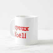 フランス語のJoyeux Noel コーヒーマグカップ (正面左)