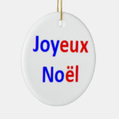 フランス語のJoyeux Noel セラミックオーナメント (右)