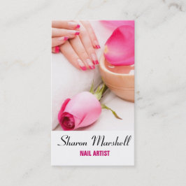 フランス語はネイルアーチストの美容院のスパを釘付けします 名刺