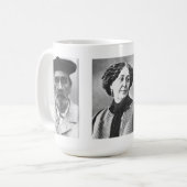 フランス語はマグを書きます コーヒーマグカップ (正面左)