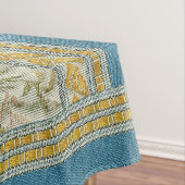 フランス語は花の生地の一見を刺繍しました テーブルクロス (インサイチュ)