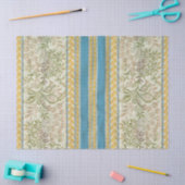 フランス語は花の生地の一見を刺繍しました 薄葉紙 (クラフト)