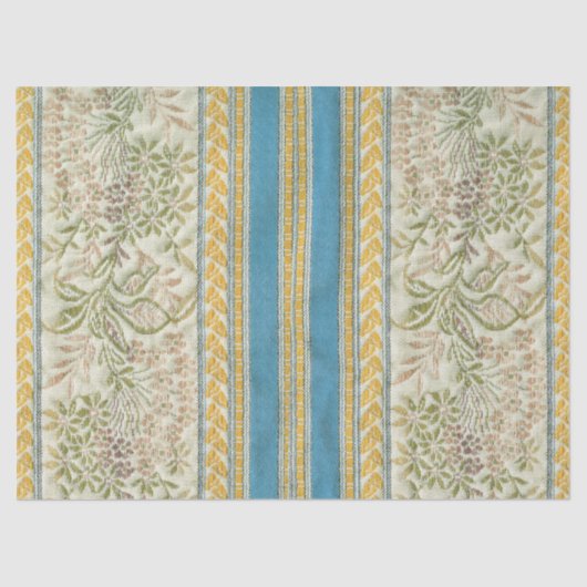 フランス語は花の生地の一見を刺繍しました 薄葉紙 (正面)