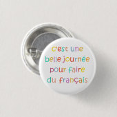 フランス語を学ぶのにこんなに素敵な日はない 缶バッジ (正面&裏面)