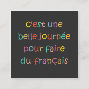 フランス語を学ぶのに素敵な日 エンクロージャーカード