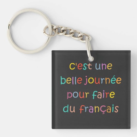 フランス語を学ぶのに素敵な日 キーホルダー (正面)