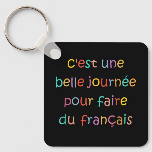 フランス語を学ぶのに素敵な日 キーホルダー (正面)