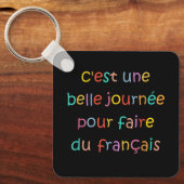 フランス語を学ぶのに素敵な日 キーホルダー (正面)