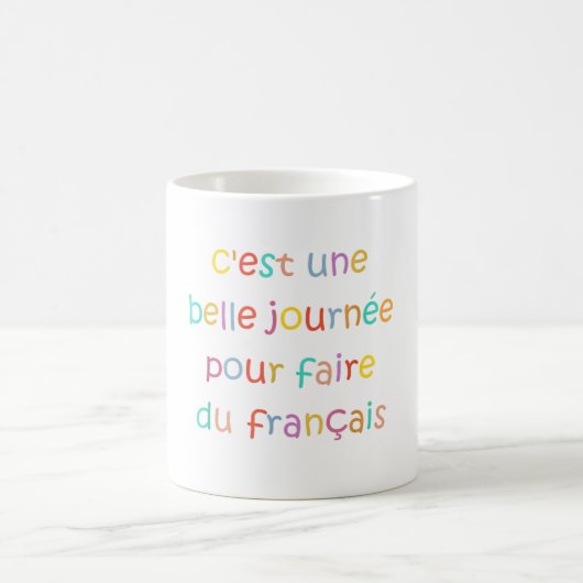 フランス語を学ぶのに素敵な日 コーヒーマグカップ (中央)